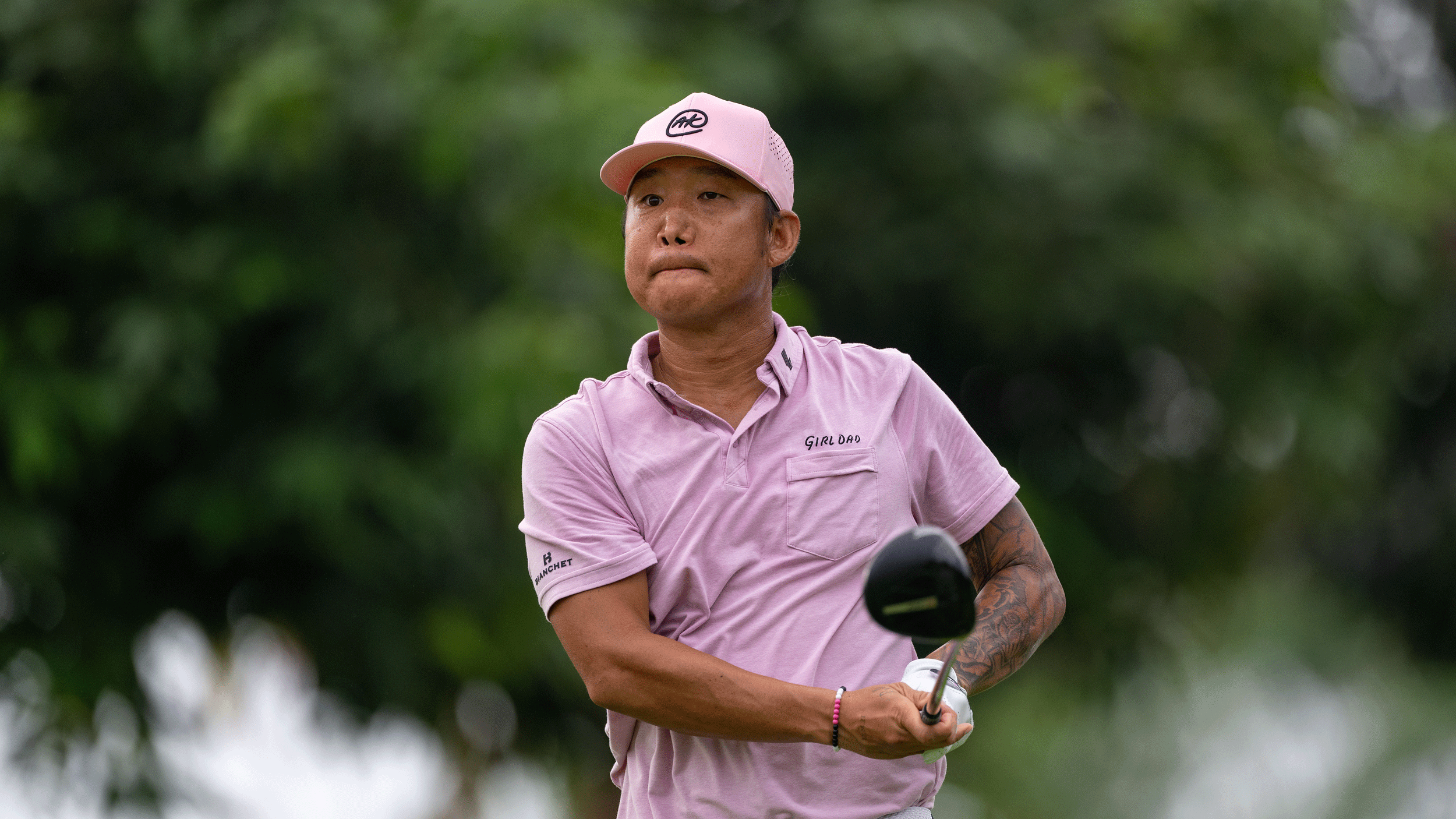 Anthony Kim looks on during the 2025 Moutai Singapore Open
