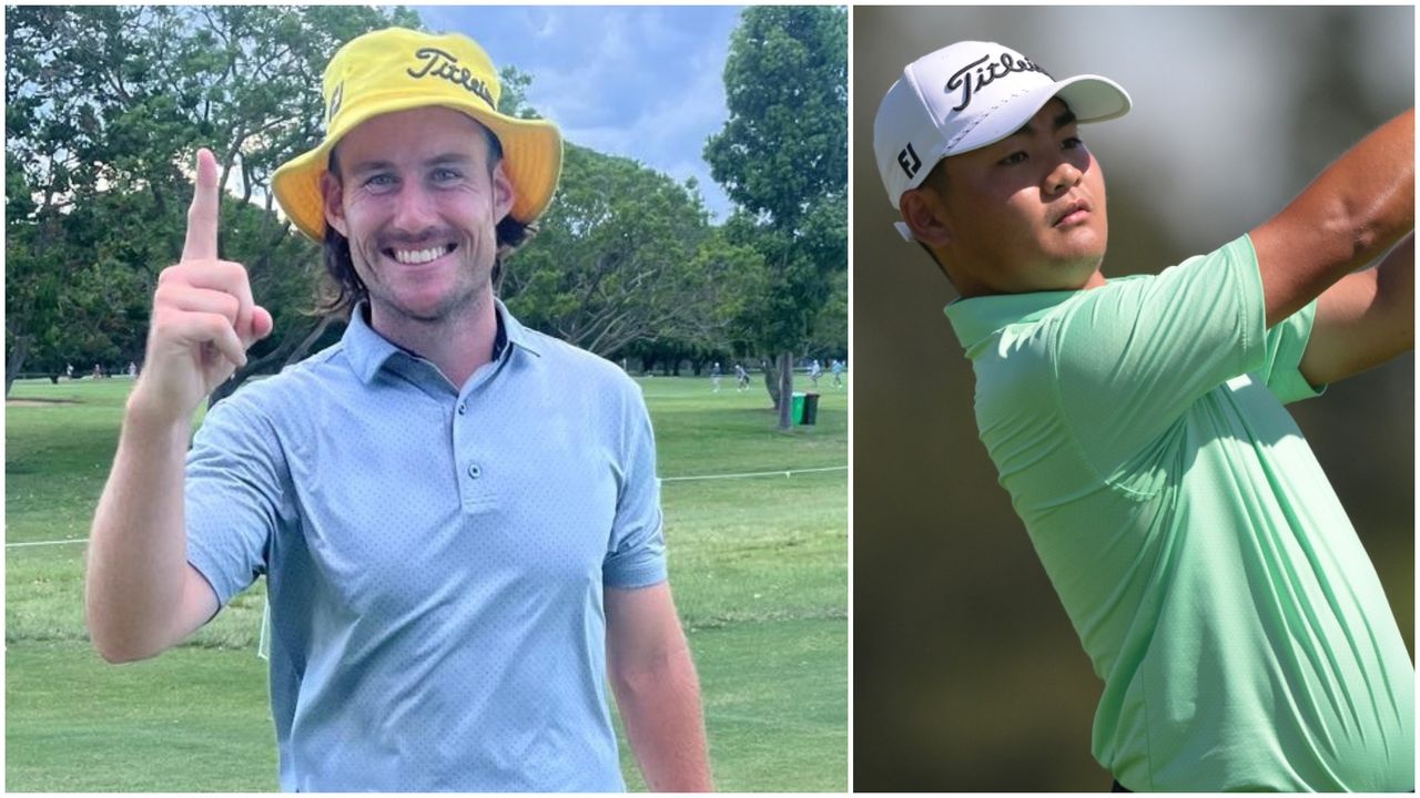 Daniel Gale and Kazuma Kobori at the Australian PGA Championship